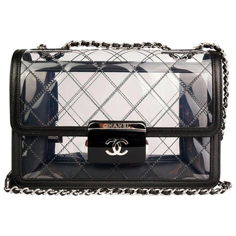 chanel bag pvc|Chanel transparent bag.